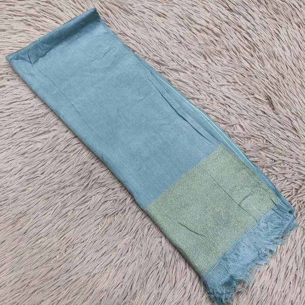 Big Size Soft Rayon Hijabs with Broad Golden Zari Border | HJ18